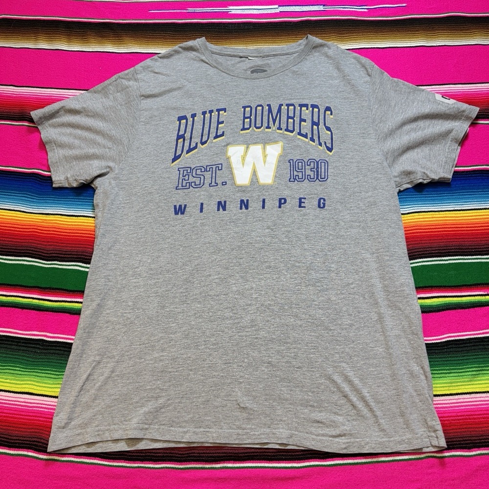 💣2/$20 Winnipeg Blue Bombers‎ CFL Football T-Shirt Men's XL Short Sleeve